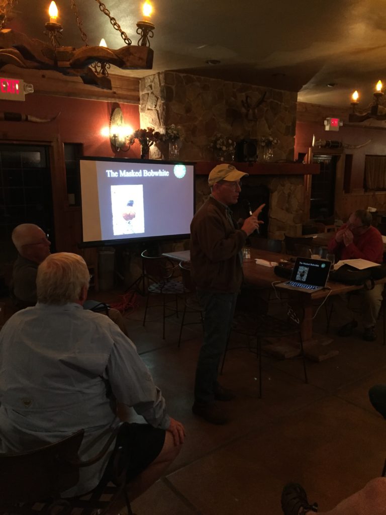 AZ G&F Biologist Randy Babb discussing Masked Bobwhites 